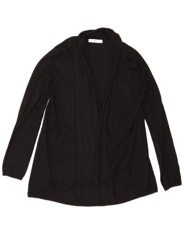 Pulover cardigan deschis pentru femei Zara UK 16 mare negru