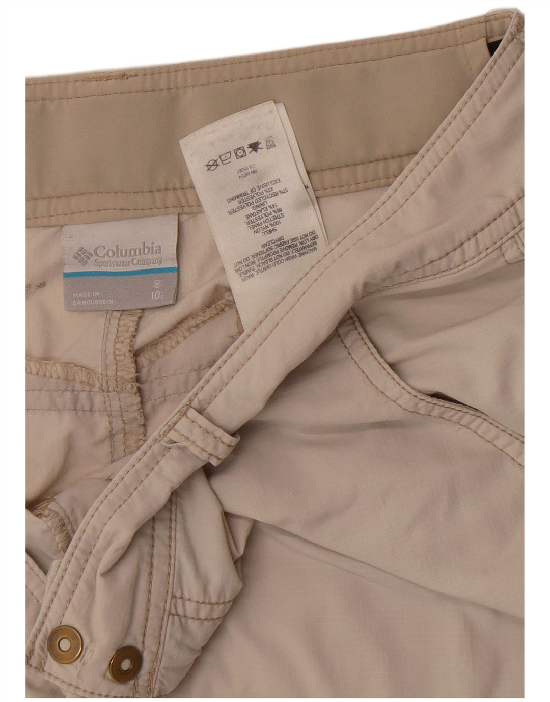 Pantaloni scurți cargo Columbia pentru femei US 8 Medium W30 Nylon alb