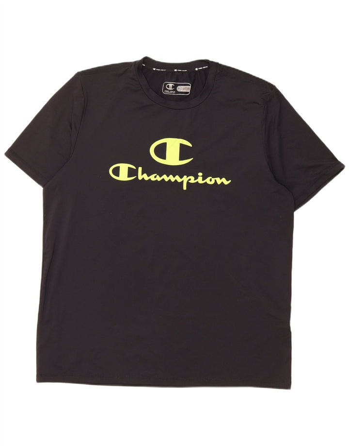 Tricou grafic pentru bărbați CHAMPION Top XL Poliester negru