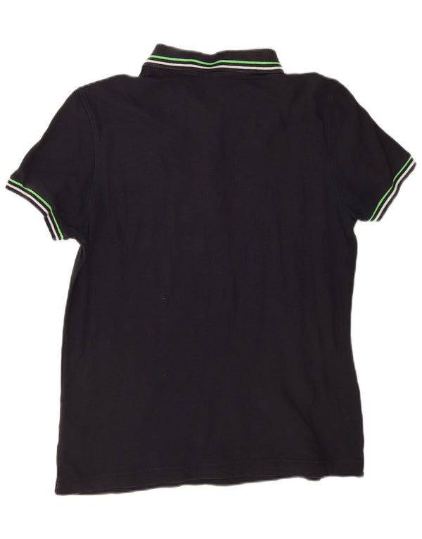 Tricou polo pentru bărbați Lotto, bumbac, albastru bleumarin mediu