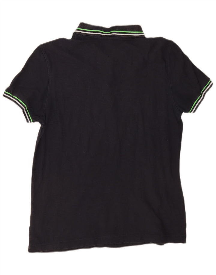 Tricou polo pentru bărbați Lotto, bumbac, albastru bleumarin mediu