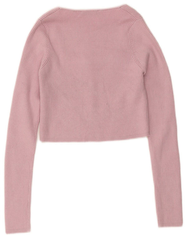 Top cardigan pentru femei Zara UK 8 mic, roz, nailon