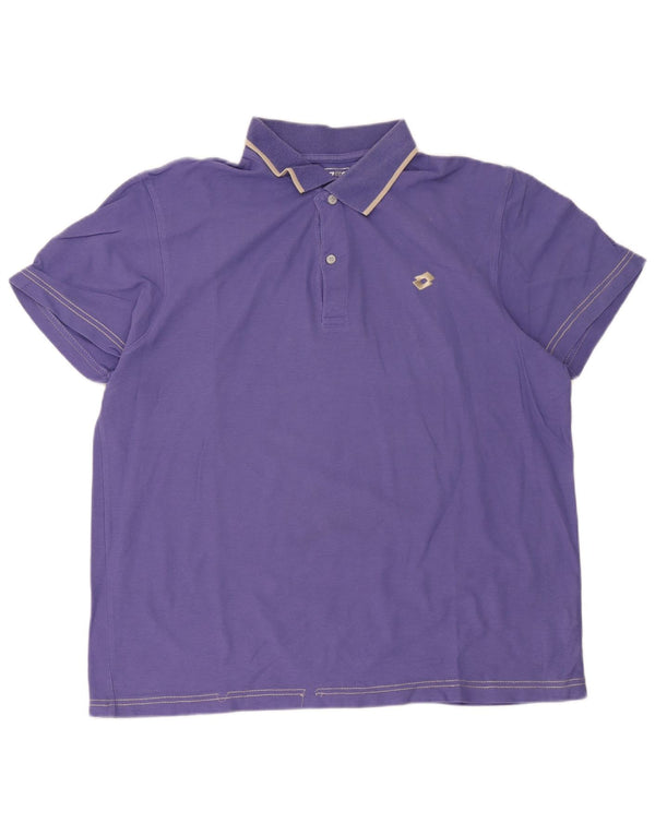 Tricou polo pentru bărbați Lotto 2XL bumbac violet