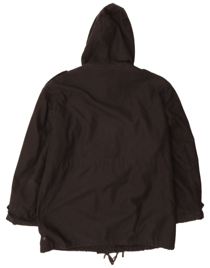 Jachetă parka cu glugă pentru bărbați BRANDIT UK 46 3XL Poliester negru
