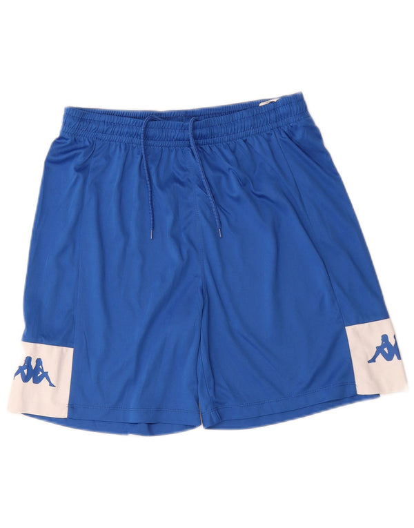 Pantaloni scurți sport grafic pentru băieți Kappa 15-16 ani, albastru mediu, color block
