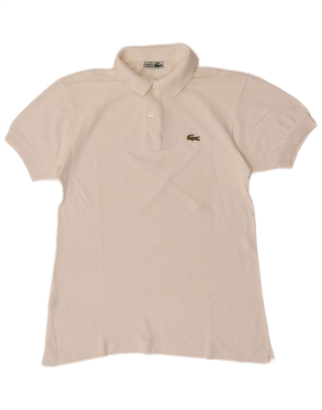 Tricou polo Lacoste pentru bărbați, mărimea 3, bumbac alb mic