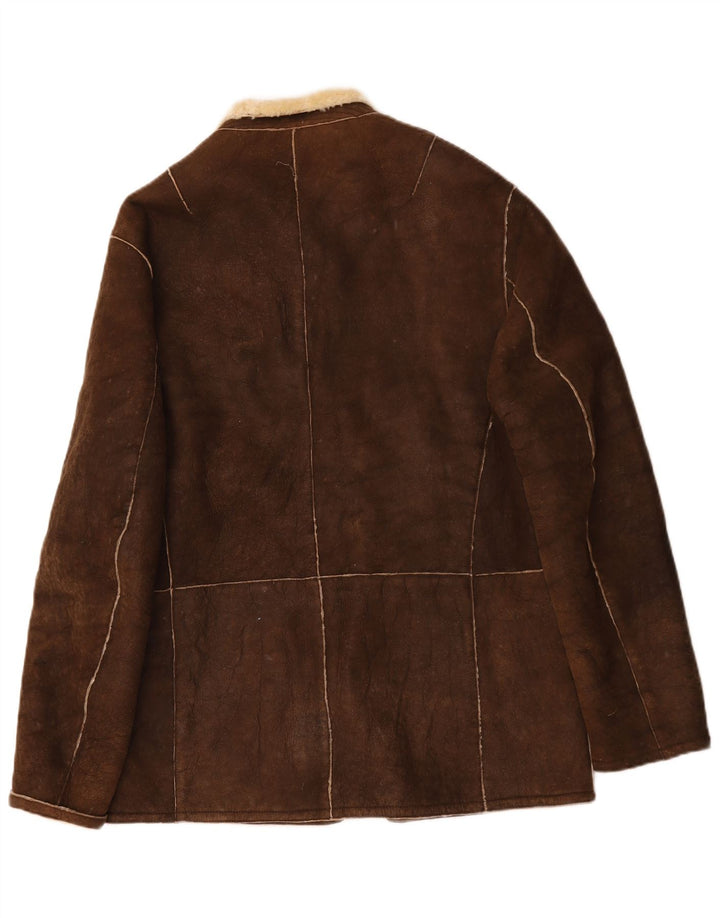 Jachetă din shearling pentru bărbați Grifoni IT 50 Large Brown