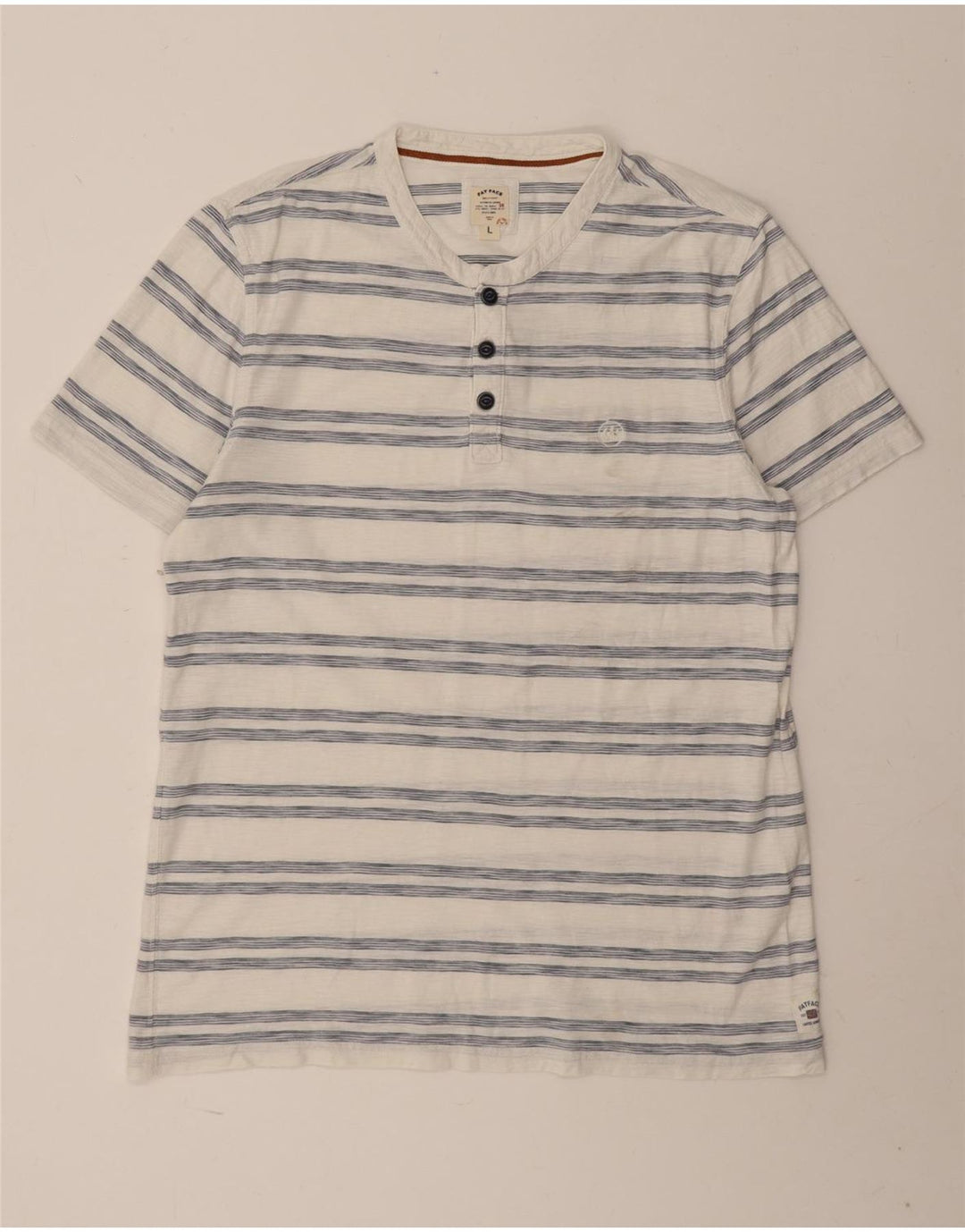 Tricou pentru bărbați Fat Face Top mare bumbac cu dungi albe