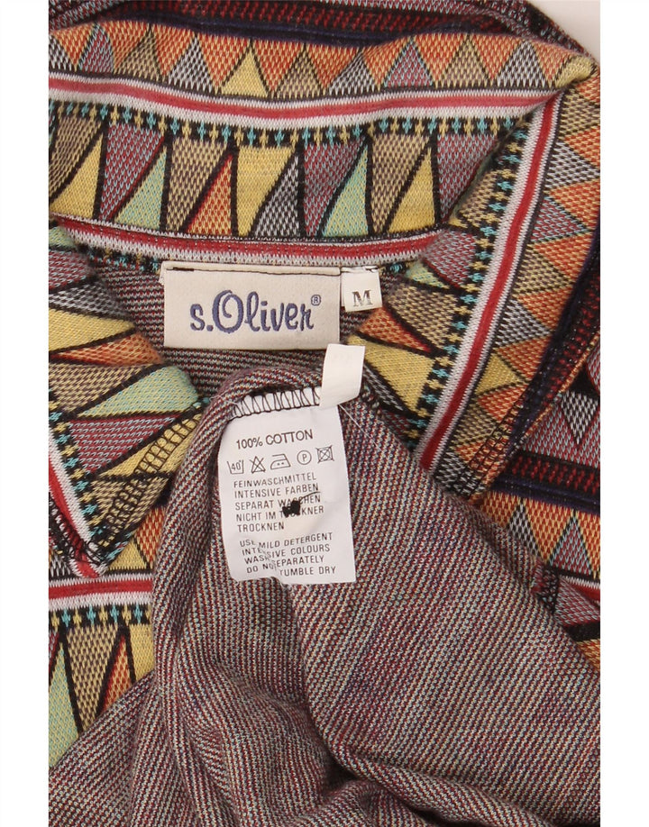 Cămașă de flanel pentru bărbați S.Oliver, bumbac geometric multicolor mediu