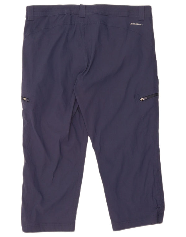 Eddie Bauer Pantaloni Capri de drumeții pentru femei US 10 Large W34 L21 Blue Nylon