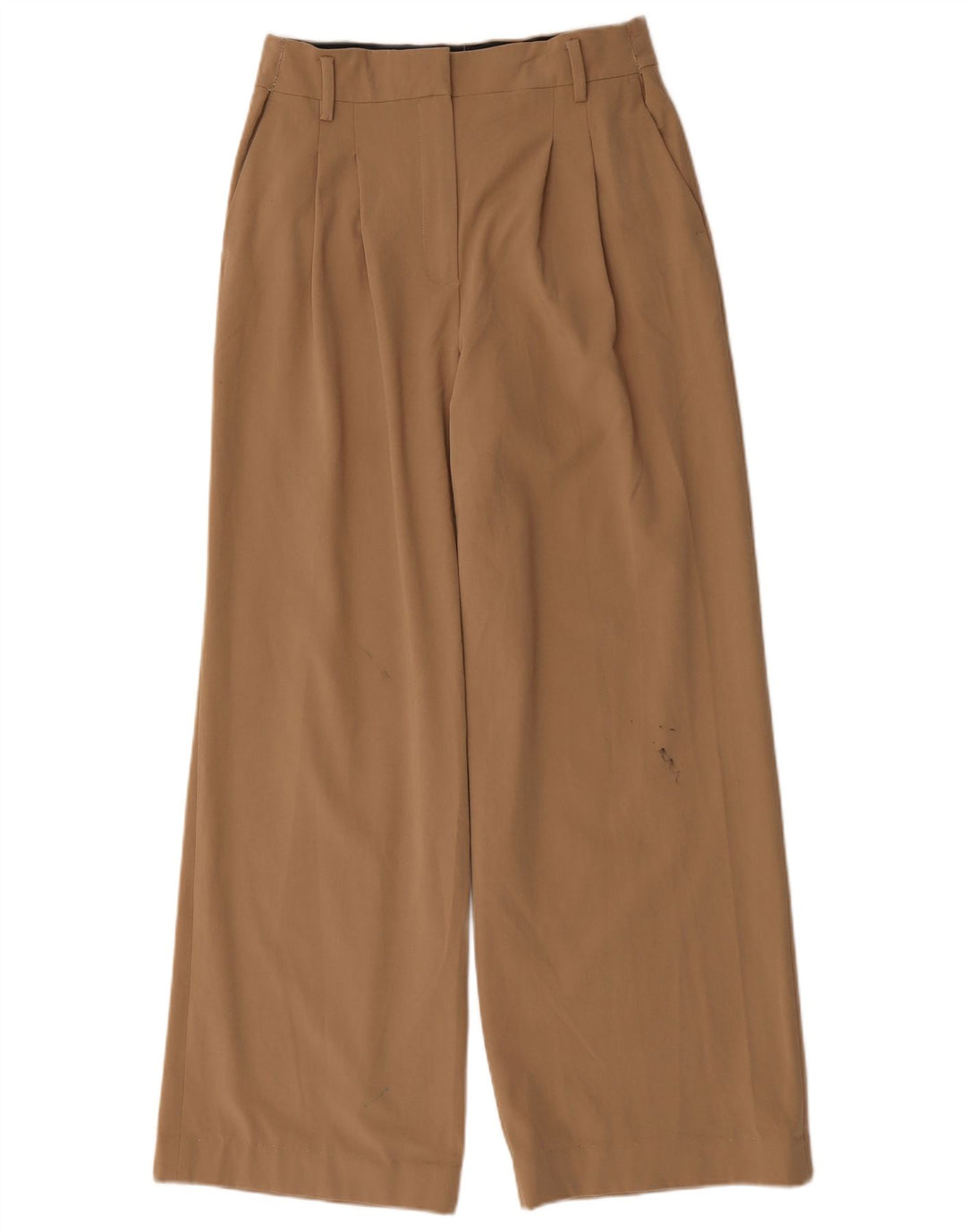 Pantaloni chino pentru femei cu picioare largi Zara Mediu L28 L30 Poliester maro