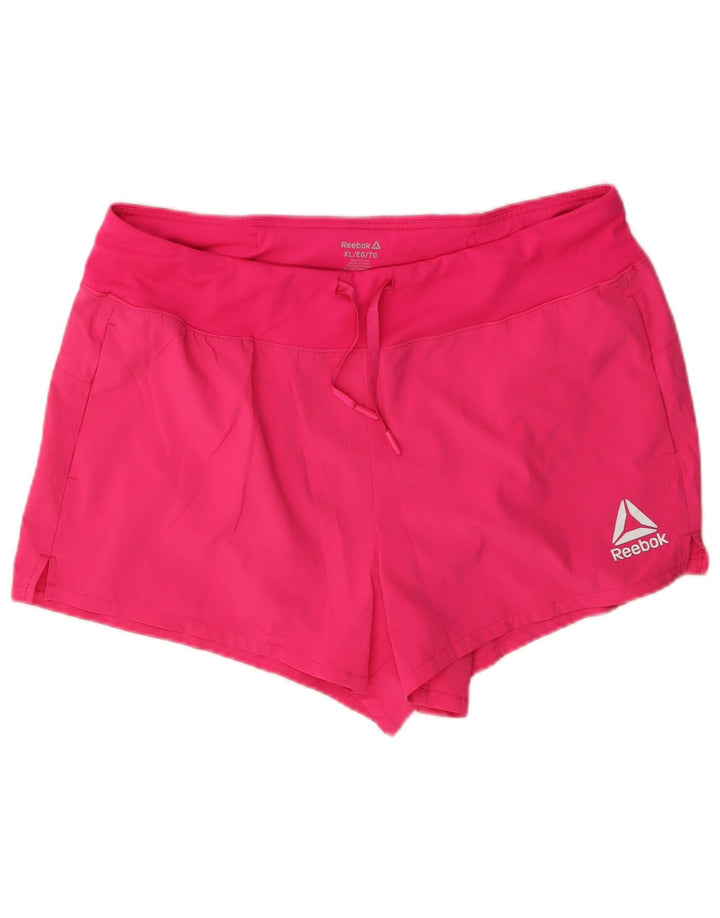 Pantaloni scurti sport Reebok pentru femei UK 18 XL roz poliester