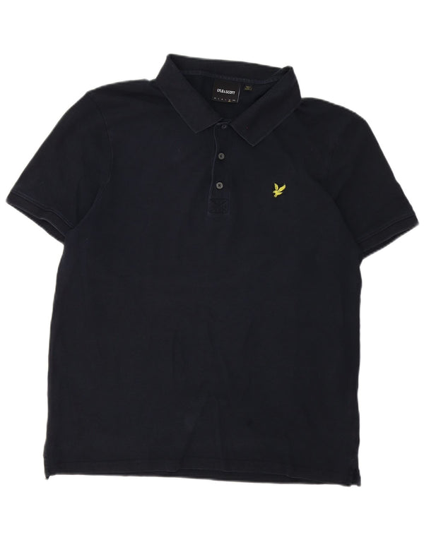 Lyle & Scott Mens Polo Shirt XL Navy Blue Cotton