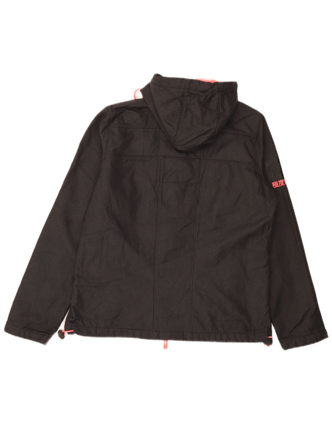 SUPERDRY Windtrekker Windbreaker pentru femei cu glugă, UK 18 XL, gri