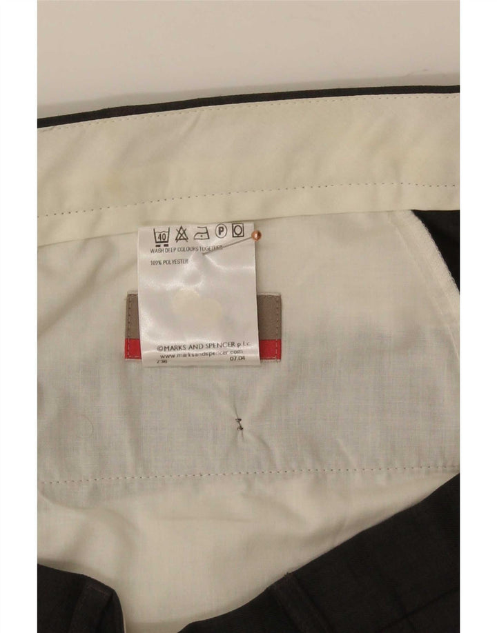 Marks & Spencer Pantaloni drepți pentru bărbați L40 L29 Poliester gri