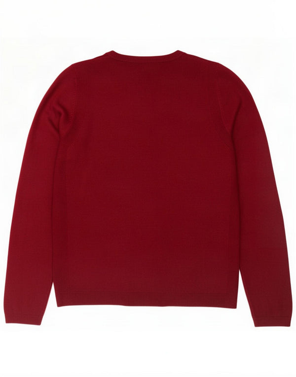 Pulover pentru femei Marks & Spencer, cu gât de barcă, UK 12, burgundă medie
