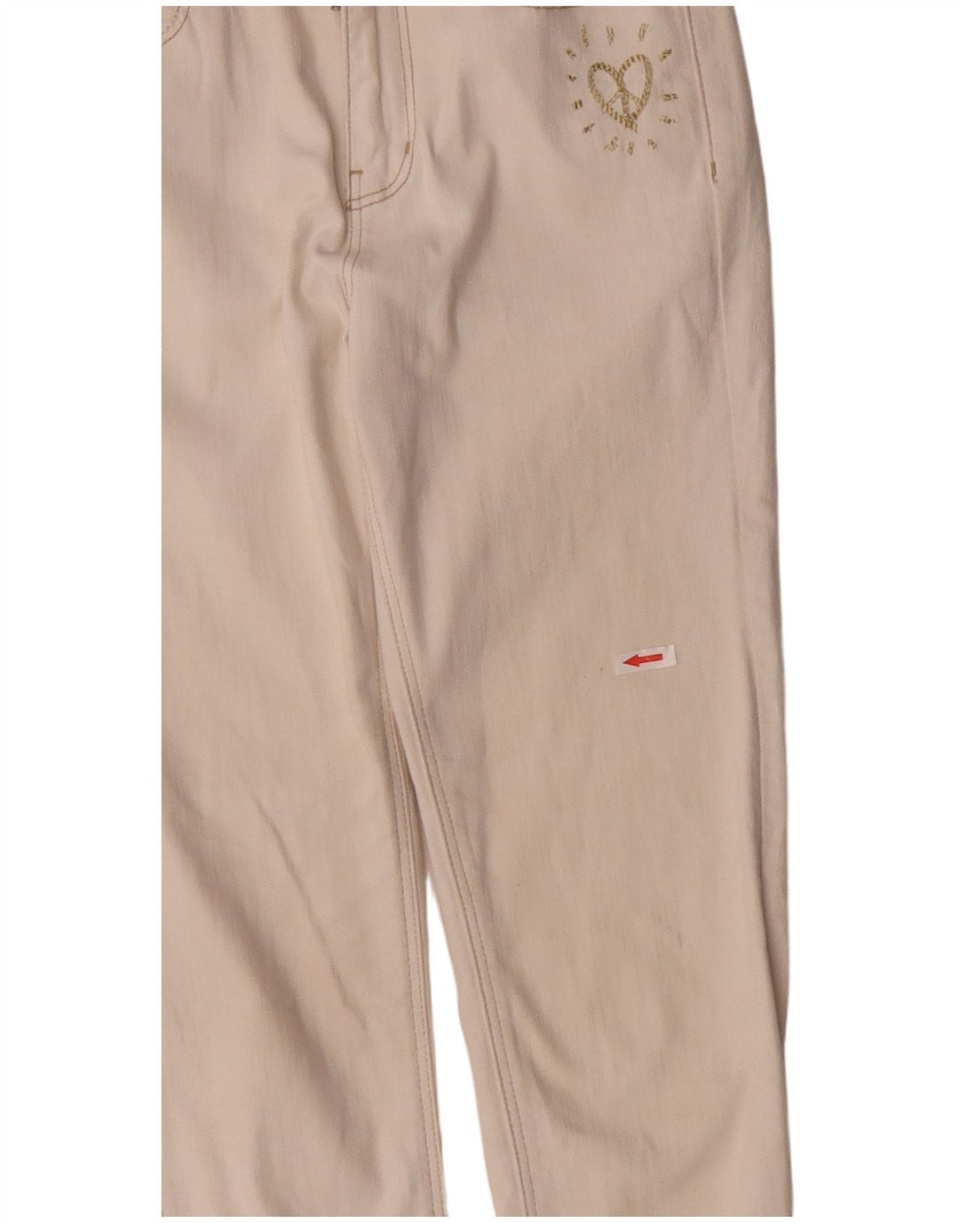 Blugi slim pentru femei DESIGUAL W28 L27 bumbac alb