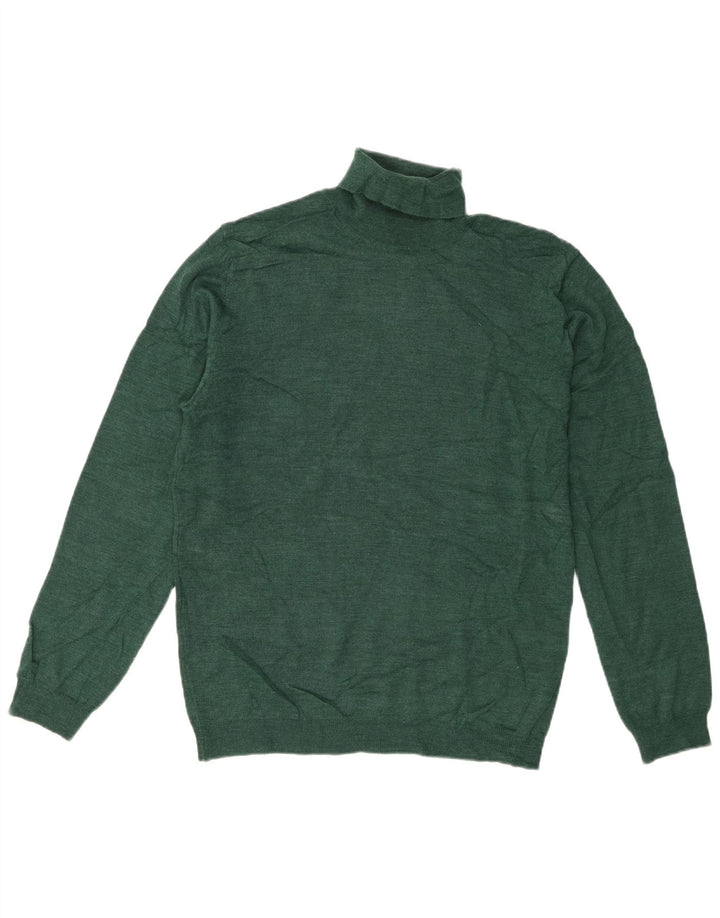 Pulover pentru bărbați Zara cu gât rulat, mare, verde acrilic