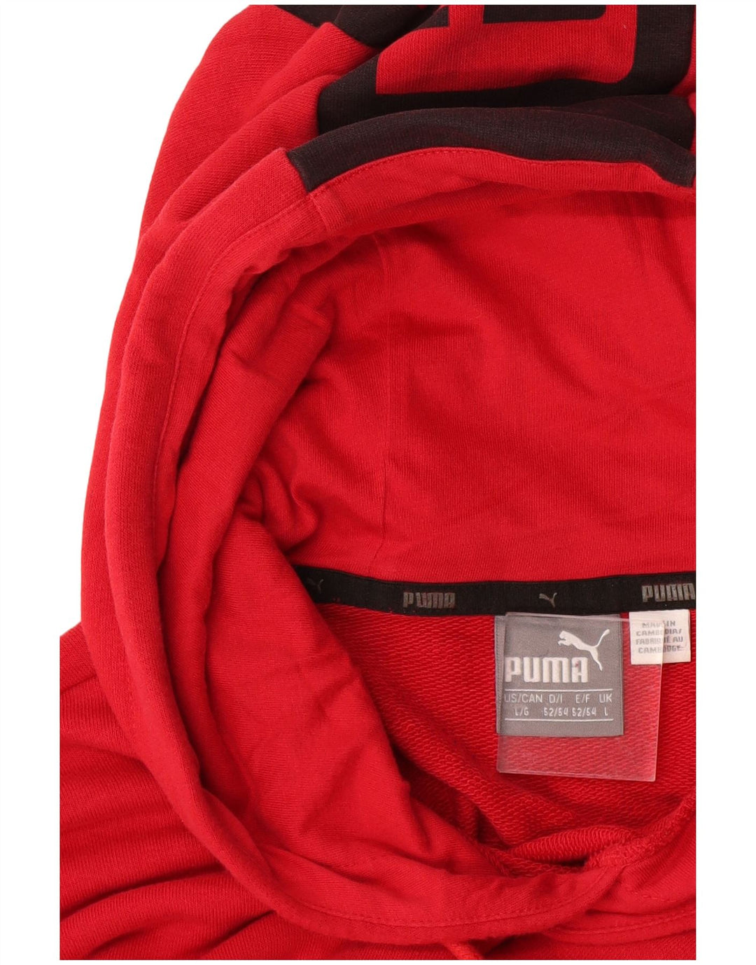 Pulover cu glugă grafic PUMA pentru bărbați, mare, roșu, bloc de culoare