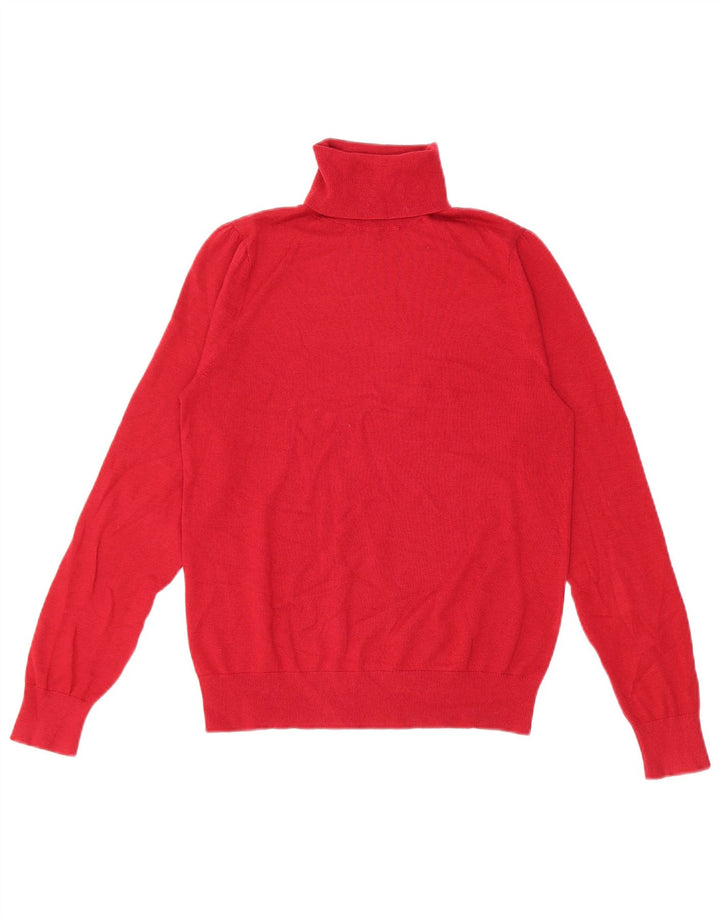 Pulover pentru damă Massimo Dutti cu gât rulat din lână roșie mică UK 10