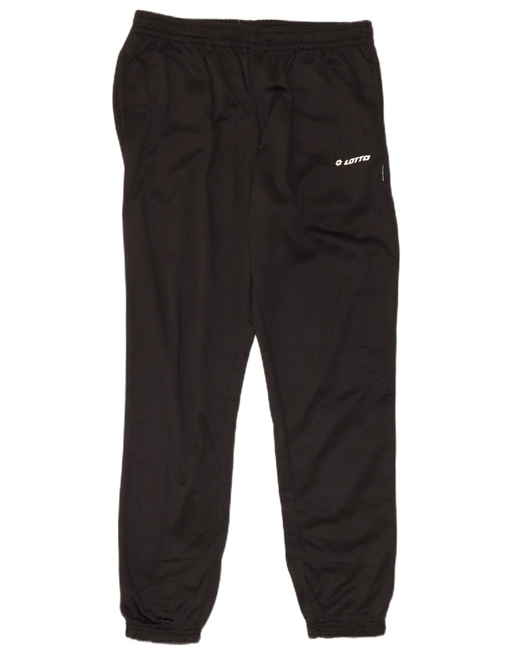 Pantaloni de trening pentru bărbați Lotto Joggeri mari, negru, poliester