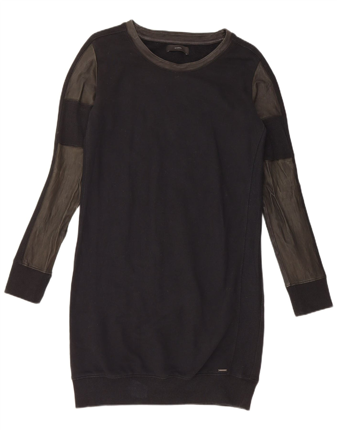 DIESEL Rochie Jumper pentru Femei UK 12 Medium Black Colorblock Bumbac