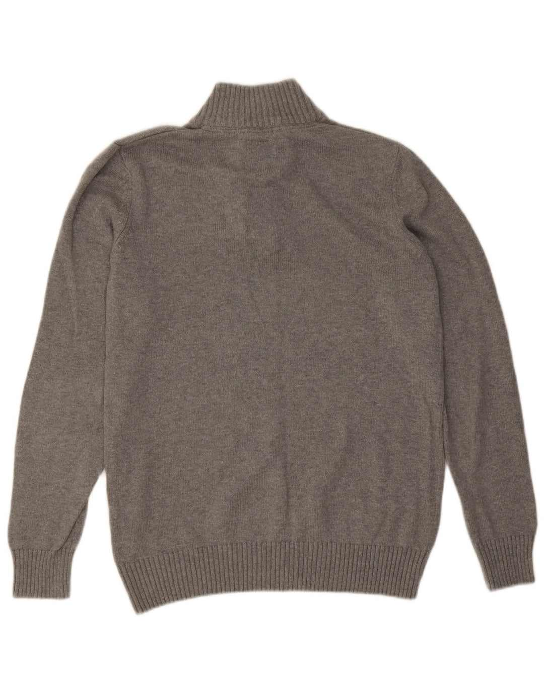 Crew Clothing Pulover pentru bărbați cu gât cu nasturi Pulover mare, gri, bumbac