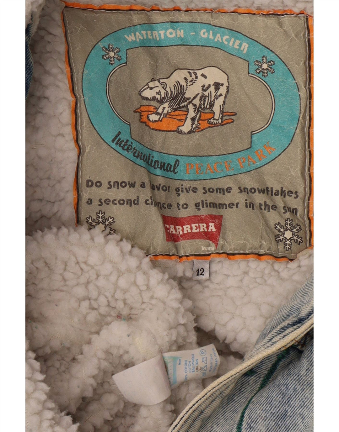 CARRERA Jachetă Sherpa Denim 11-12 Ani Bumbac Albastru