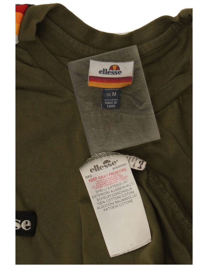 Tricou pentru bărbați Ellesse Top, verde mediu, bumbac color bloc