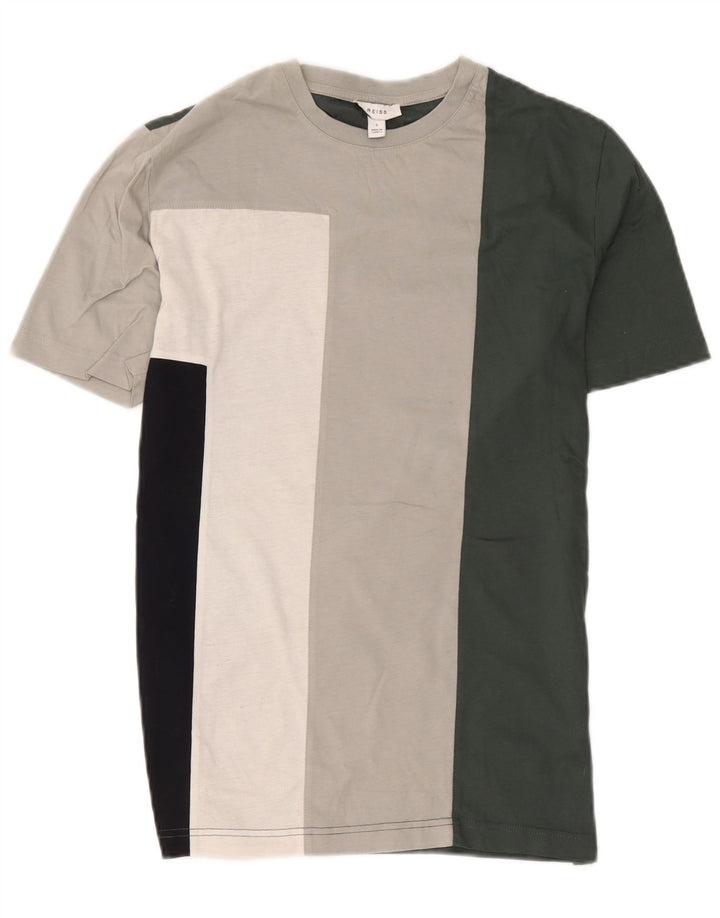 Tricou pentru bărbați Reiss Top mic, multicolor, color block, bumbac