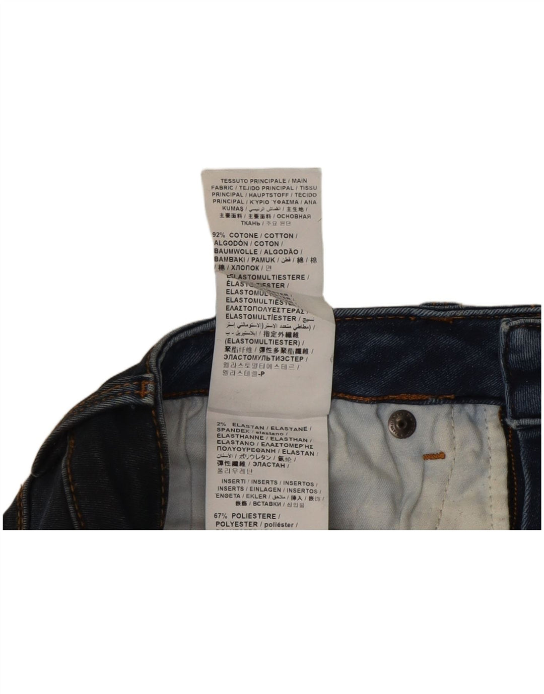 Blugi skinny pentru femei Moschino W26 L31 bleumarin din bumbac mozaic
