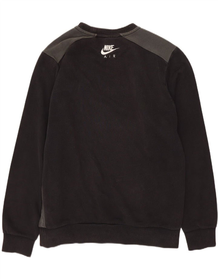 Hanorac grafic pentru bărbați Nike Pulover mediu din bumbac negru