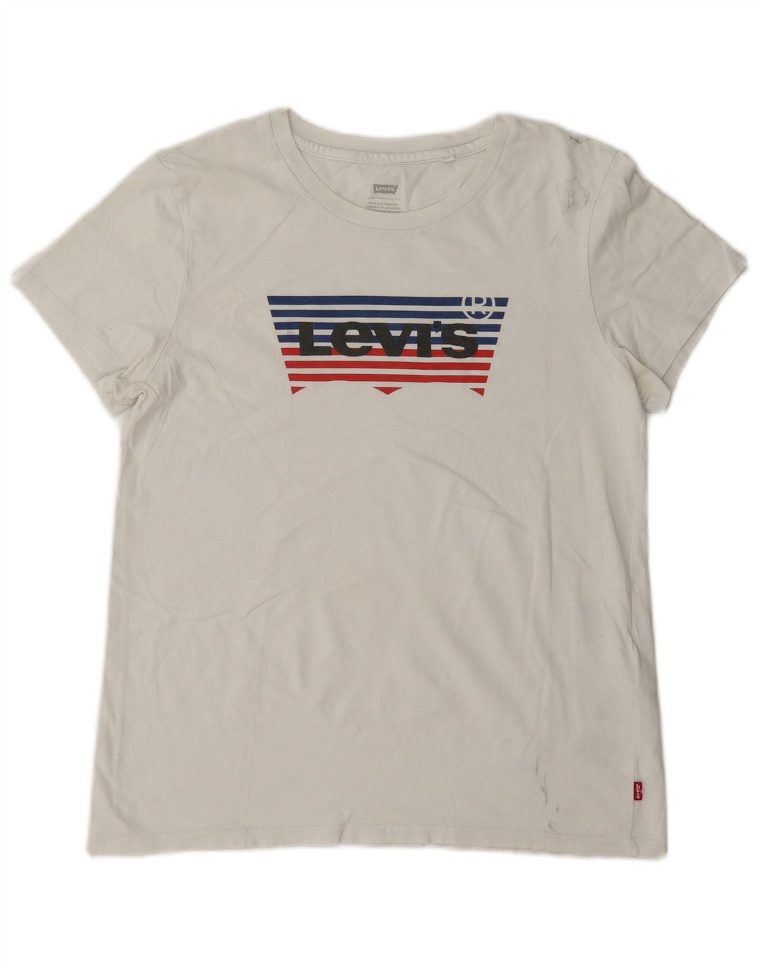 Tricou grafic Levi's pentru femei Top UK 14 Medium White Bumbac