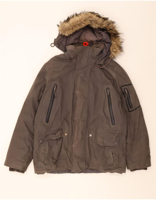 Jachetă parka cu glugă pentru bărbați Timberland UK 42 XL bumbac gri