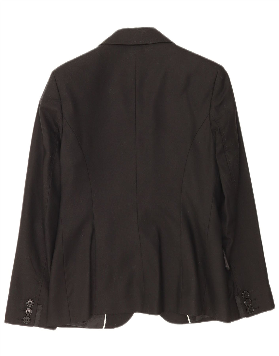 Jachetă blazer pentru femei Laura Ashley, cu 1 nasture, UK 10, lână neagră mică
