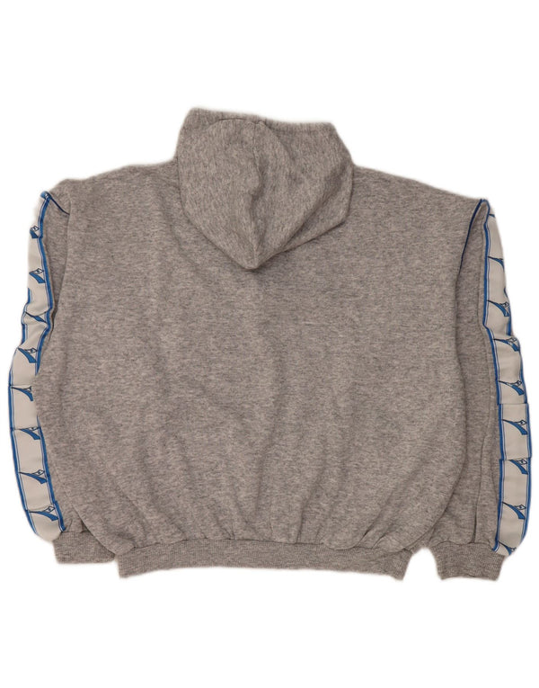 Pulover supradimensionat pentru femei DIADORA cu glugă cu grafică UK 12, gri mediu