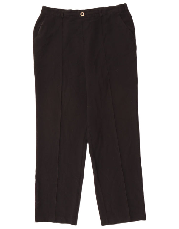 Pantaloni casual drepti pentru femei Marks & Spencer UK 14 Medium W32 L29 Negru