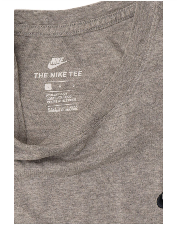 Tricou cu tăietură atletică NIKE pentru bărbați Top mare gri