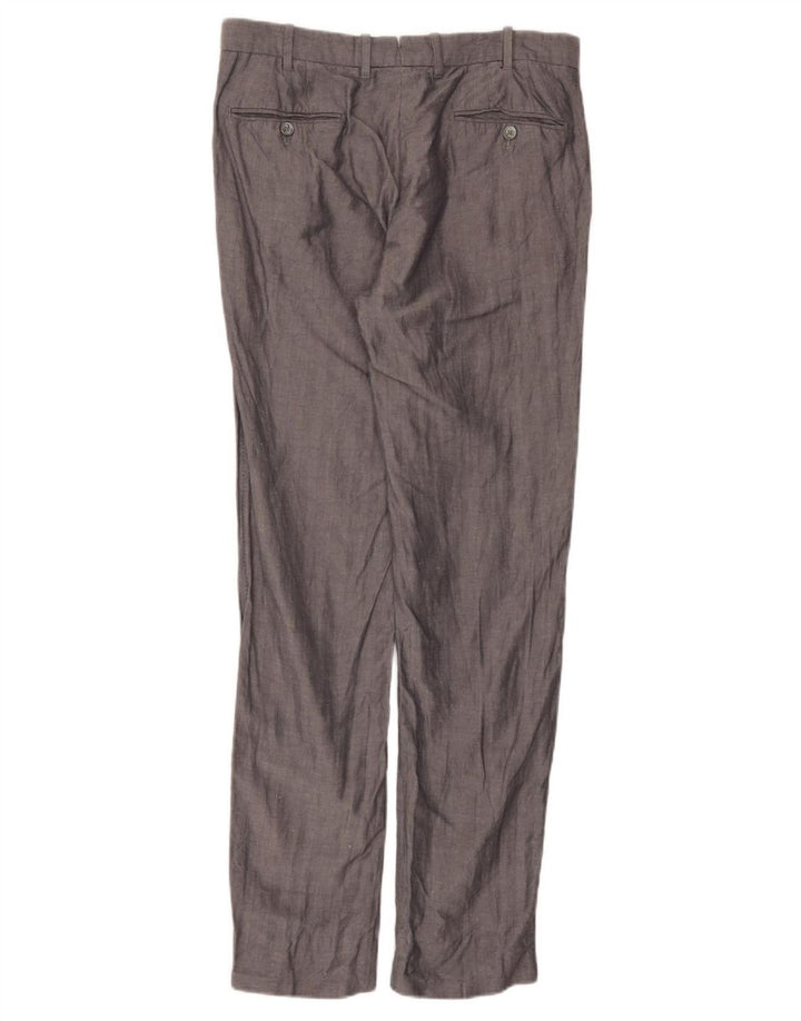 Massimo Dutti Pantaloni de costum subțiri pentru bărbați EU 42 L32 L32 L32 Gri Herringbone