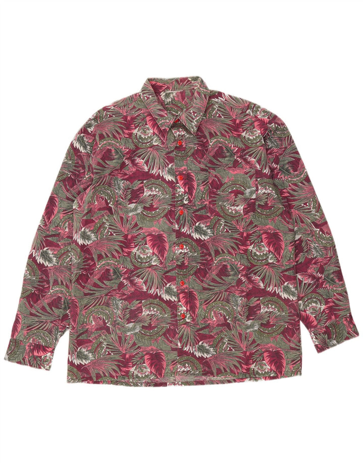 Cămașă Vintage pentru bărbați, mare, roz, floral