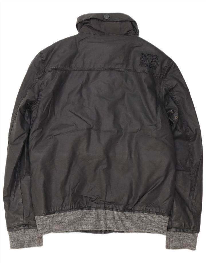 Jachetă bomber pentru bărbați SUPERDRY UK 40, mare, negru, poliester