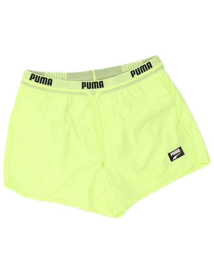 Pantaloni scurți sport grafic Puma pentru bărbați, poliamidă verde mediu