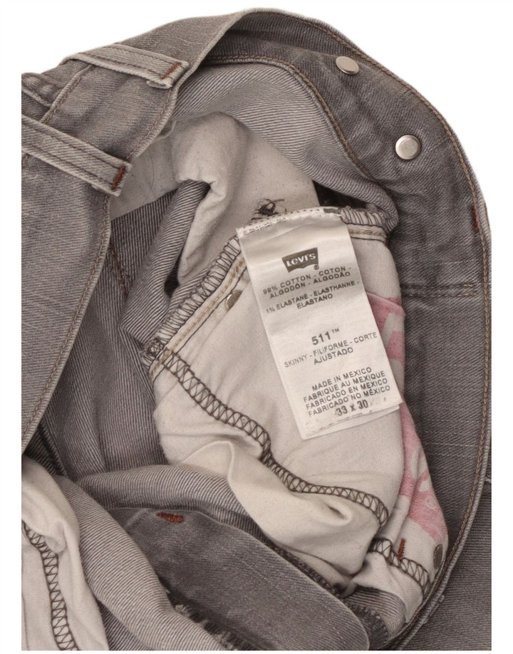 Blugi skinny 511 pentru femei Levi's W33 L30 bumbac gri