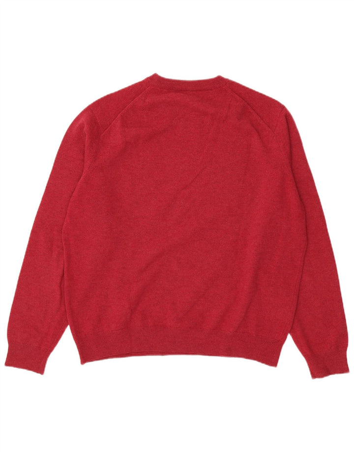 Pulover Lacoste pentru bărbați cu decolteu rotund, mărime 5, mare, roz de miel