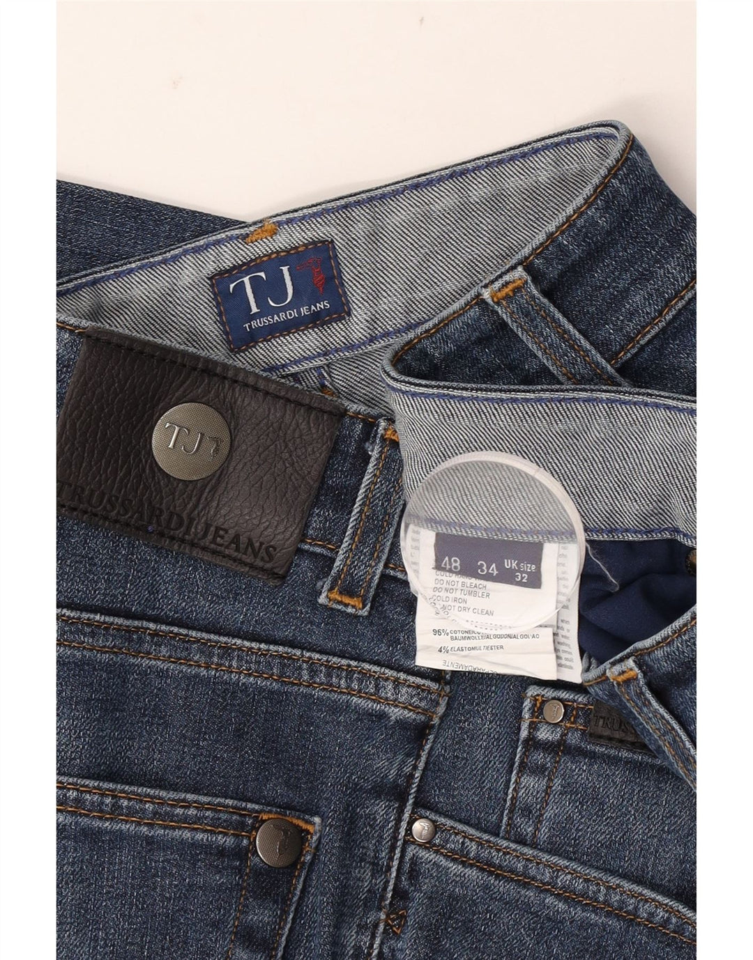 Trussardi Blugi drepti pentru bărbați W32 L28 Bumbac albastru