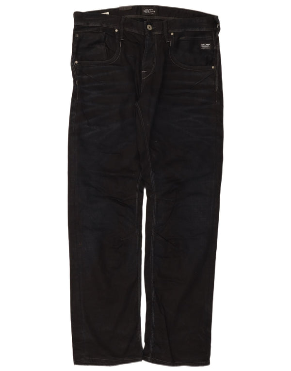 Blugi drepți pentru bărbați Jack & Jones L34 L34 Bumbac bleumarin