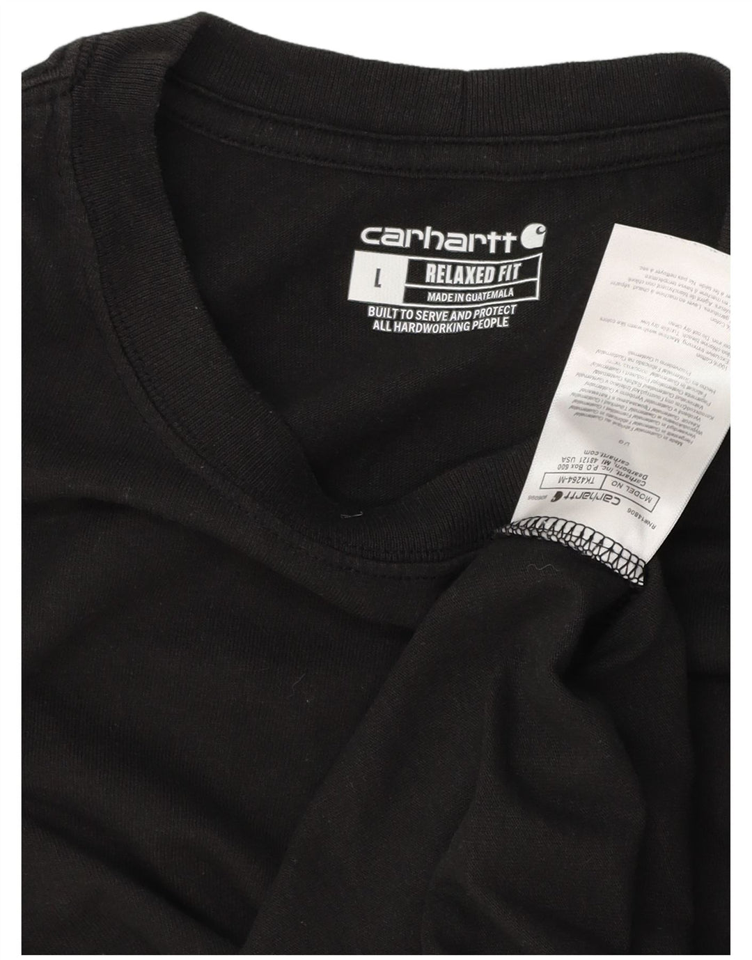 Tricou CARHARTT pentru bărbați, cu croiala relaxată, mare, negru, bumbac