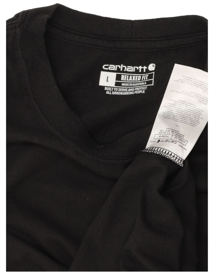 Tricou CARHARTT pentru bărbați, cu croiala relaxată, mare, negru, bumbac