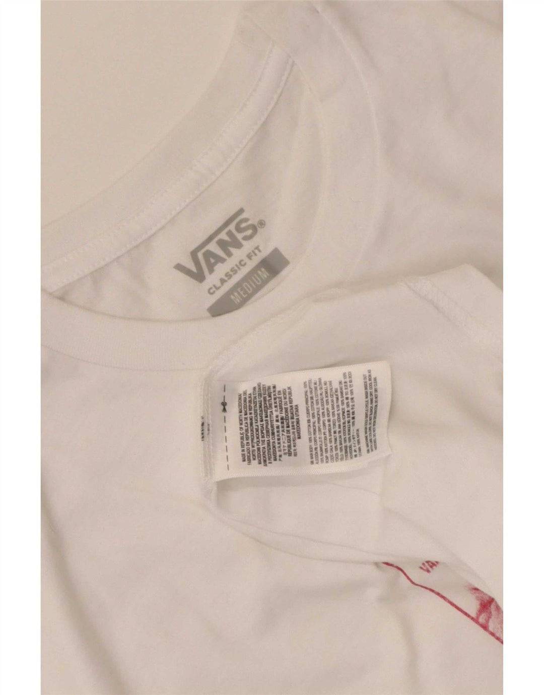Tricou grafic Vans Classic Fit Top Bumbac alb mediu