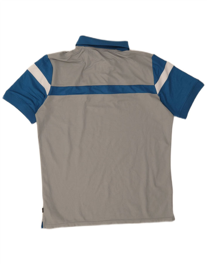 Cămașă polo Calvin Klein pentru bărbați, gri mediu, poliester color bloc